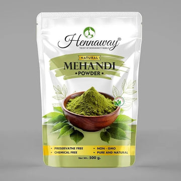 Hennaway Henna Powder 500g | Natural Mehendi Powder for Hair & Hand | Chemical Free | Non-GMO
