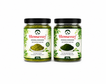 Hennaway Henna Powder + Indigo Powder Combo Pack (100g + 100g)