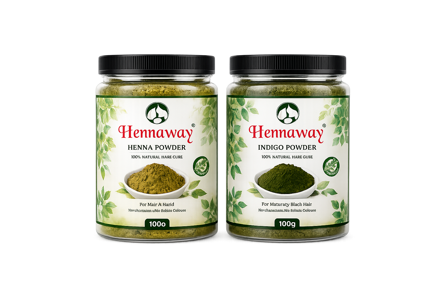 Hennaway Henna Powder + Indigo Powder Combo Pack (100g + 100g)