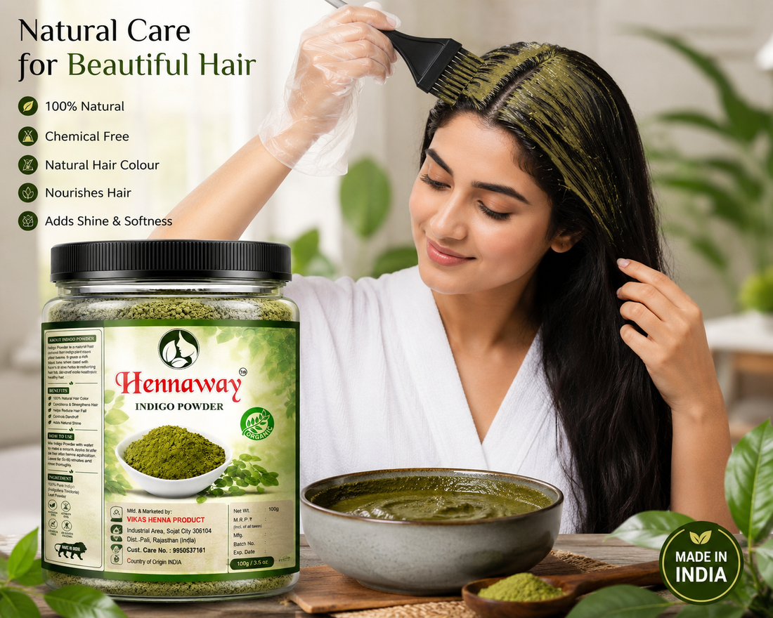 Hennaway Indigo Powder | 100% Natural Indigo Leaf Powder 100gm