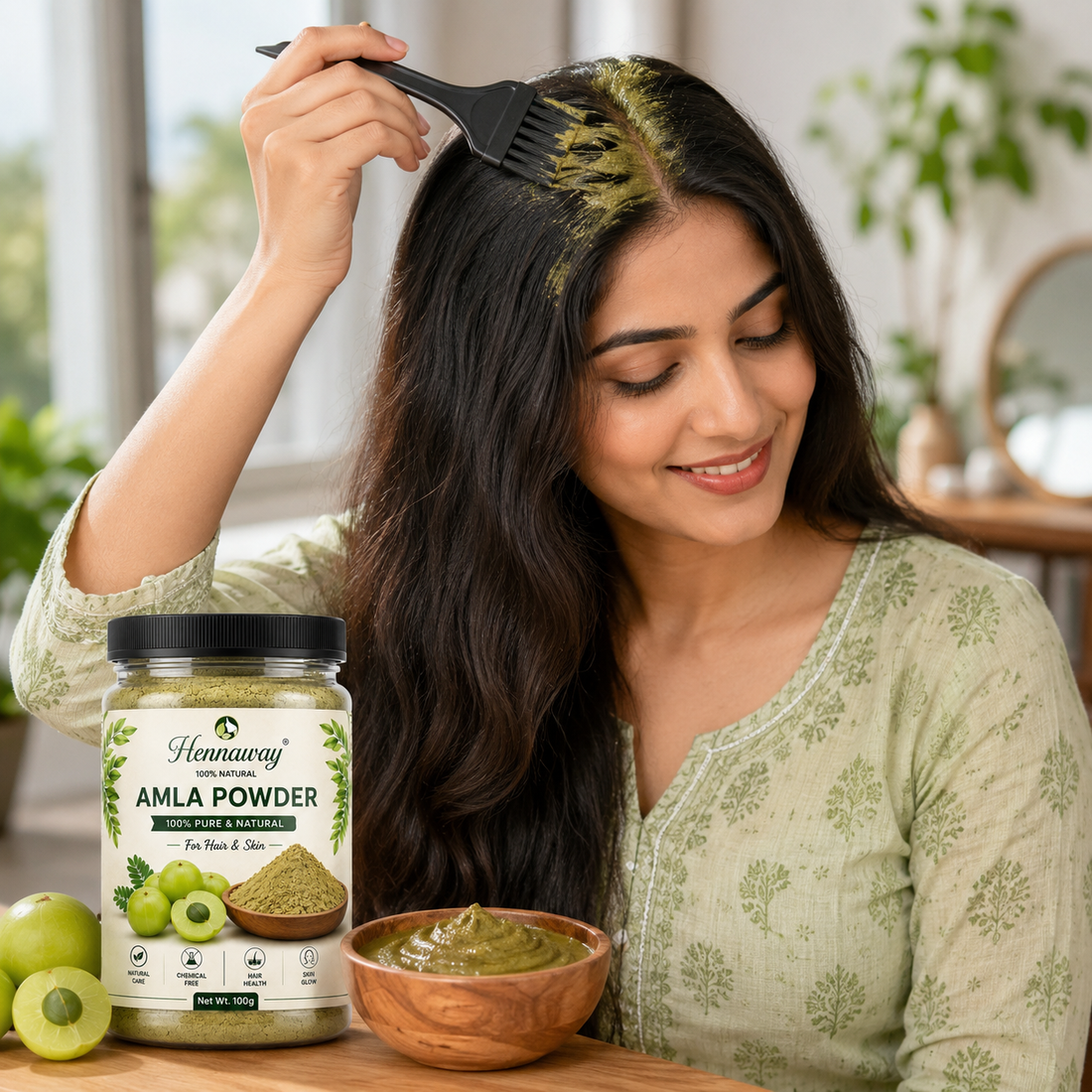 Hennaway 100% Natural Amla Powder for Hair & face