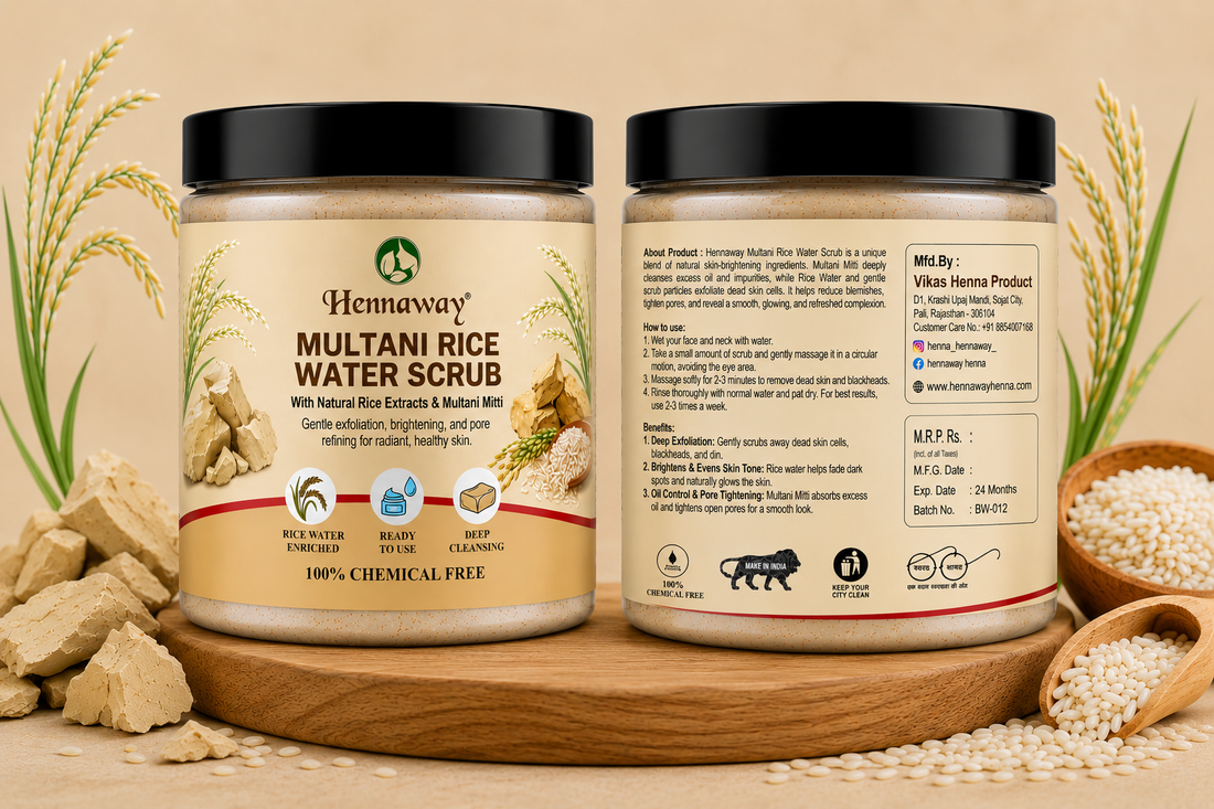 Hennaway Multani Rice Water Scrub 100GM