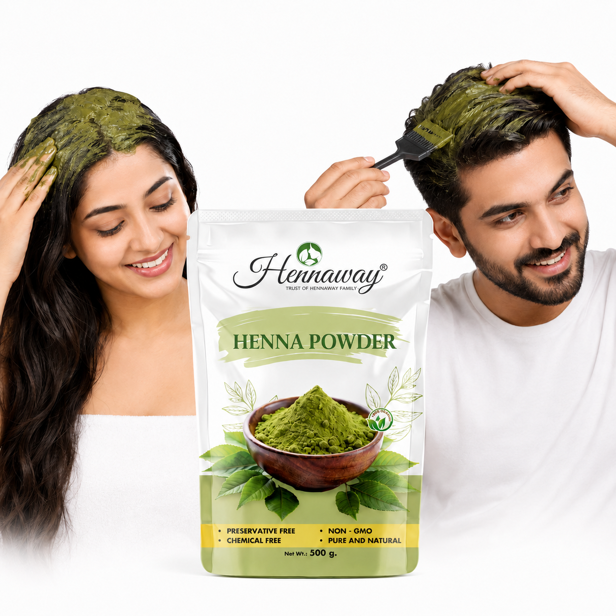 Hennaway Henna Powder 500g | Natural Mehendi Powder for Hair & Hand | Chemical Free | Non-GMO