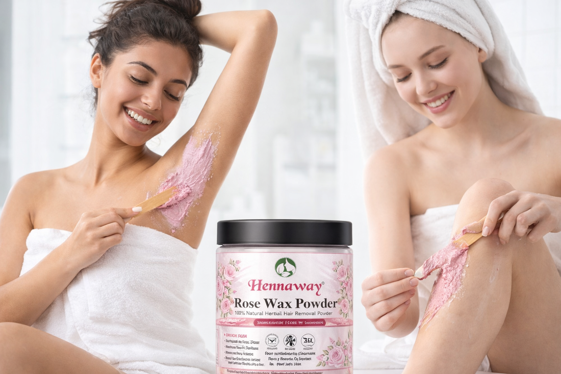 Hennaway Rose Wax Powder - Natural Herbal Hair Removal Powder (100g)