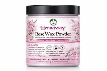 Hennaway Rose Wax Powder - Natural Herbal Hair Removal Powder (100g)