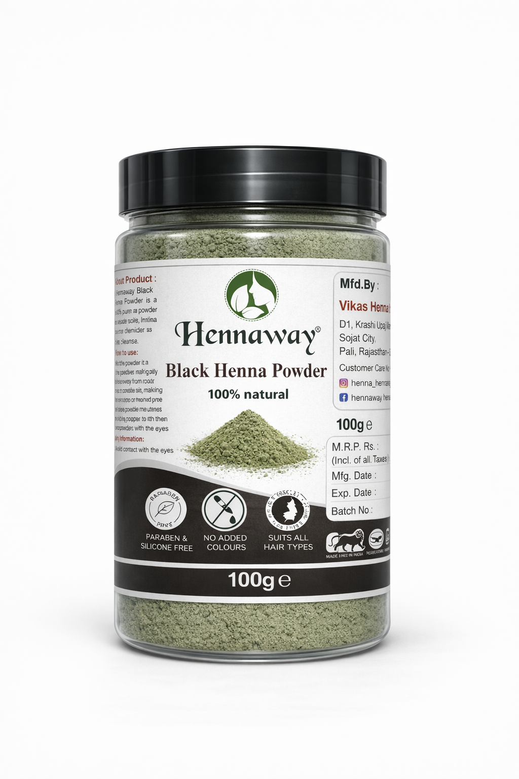 Hennaway Black Henna Powder 100g