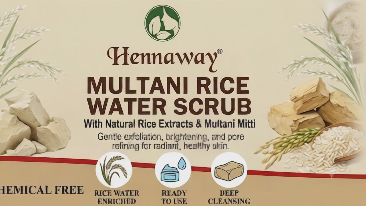 Hennaway Multani Rice Water Scrub 100GM